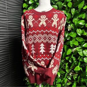 Christmas Sweater with Gingerbread Design